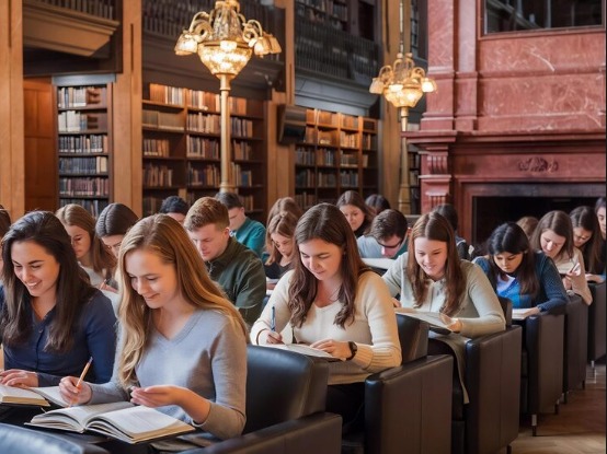 Turkey university lecture hall students 